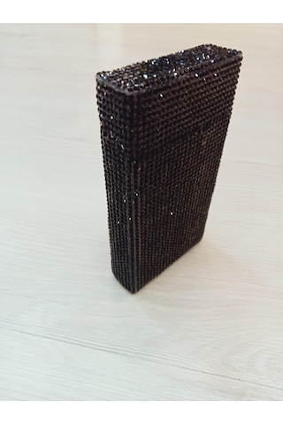 Nesgıft Siyah Swarovski Taşlı Slim (İnce) Uzun Sigara Kutusu