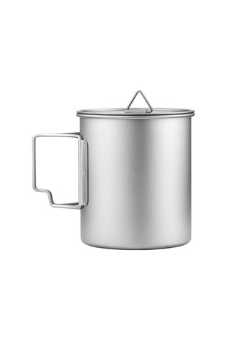 Padalink 750ml Katlanabilir Tutacaklı Titanium Kamp Su Termosu, Hafif Ve Dayanıklı, İç Ve Dış Kullanım İçin Uygun Gümüş