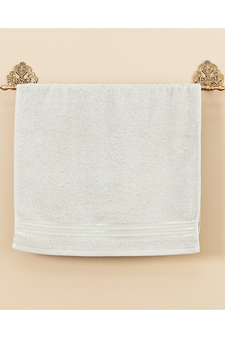 Madame Coco Maynor Bordürü Floşlu Yüz Havlusu 1khvlu1965yüz Havlusu-açık Gri