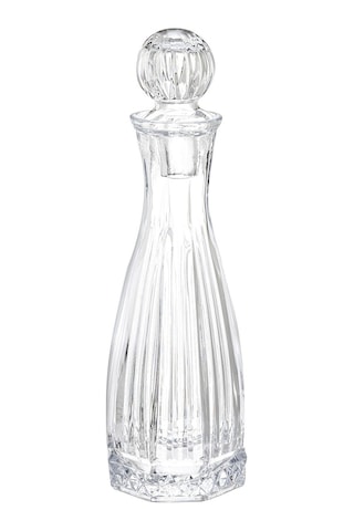El Yapımı Cam Kapaklı Linea Karaf Sürahi 11x33 Cm