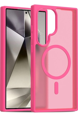 Joko Samsung Galaxy Uyumlu S24 Ultra Jota Magsafe Kapak - Rose