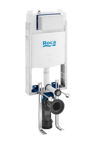 Roca Basic Wc Yarım Çerçeveli Ayaklı Gömme Rezervuar Tam Takım Set Krom