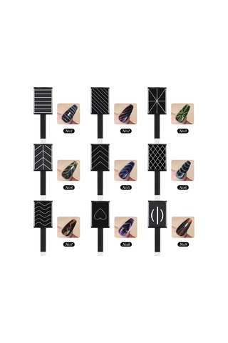 9lu Set Kedi Gözü Oje İçin Mıknatıs Karışık Efekt Cat Eye Magnet