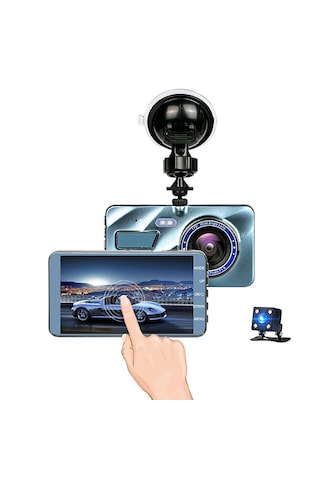 Çift Kameralı Araç Kamerası - Full Hd 1296p, 4.0'' Ekran