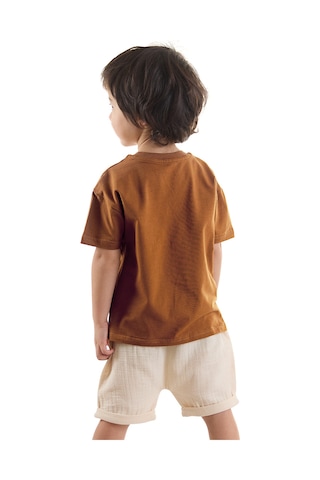 Denokids Erkek Bebek Çocuk Müslin Şort T-shirt Takım Çok Renkli