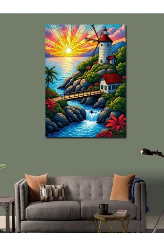 Kanvas Tablo Masalsı Nehir Manzarası 50cmx70cm