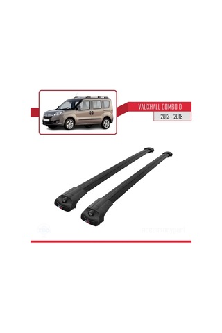 Vauxhall Combo D 2012-2018 Arası İle Uyumlu Ace-1 Ara Atkı Tavan Barı Siyah