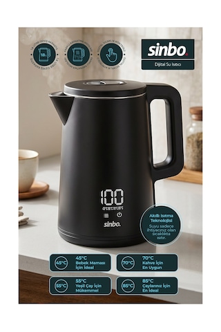 Sinbo SK-8042 1.8 L Dokunmatik Kontrollü Sıcaklık Ayarlı Su Isıtıcı Kettle