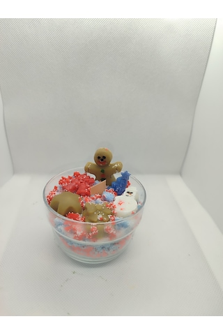 Kardan Adam Ve Kurabiye Adam Yılbaşı Temalı Mum