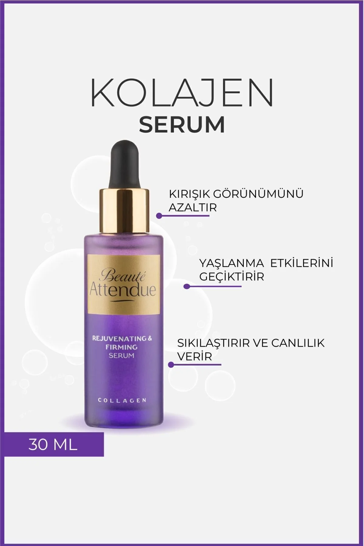 Beaute Attendue Kolajen, Yaşlanma Ve Kırışıklık Karşıtı, Gençleştirici, Cildi Sıkılaştırıcı Serum