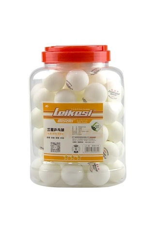 Ranyeek Beyaz 40+mm Üç Yıldızlı Tenis Topları - Okul, Turnuva Ve Antrenman İçin Dayanıklı 60 Adet/şişe