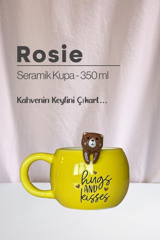 Ayı, Köpek Ve Tilki Seramik Kupa 350 Ml Beyaz