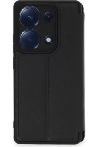Newface Xiaomi Redmi Note 13 Pro 4g Kılıf Flip Cover - Siyah Resimdeki