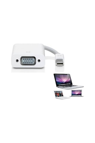 Apple Uyumlu MacBook Pro Air Retina Mini Display Port Dönüştürücü Vga Çıkışlı-Vga