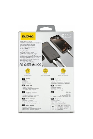 Ren.ga.renk Dudao K10 10.000 Mah 3 Portlu Powerbank Rengaren Çok Renkli