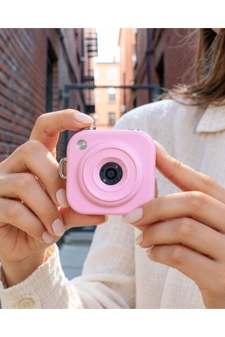 Mini Dijital Fotoğraf Makinesi Type C Şarjlı Pembe Blm108-2 Diğer