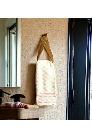 Hasır Banyo Havlu Askılığı, Havluluk, Havlu Asacağı, Askılık, Banyo Düzenleyici Kahverengi