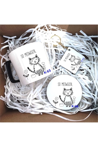 Kedi Tasarımlı Hediye Kutuları, Hediye Setleri, Kedili Kutular K Serisi 100 Model