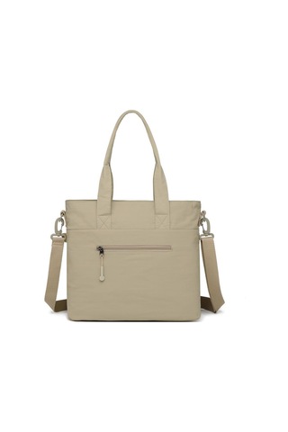 Smart Bags Mikro Poly Kumaş Büyük Boy Kadın Omuz Çantası 3345 Vizon