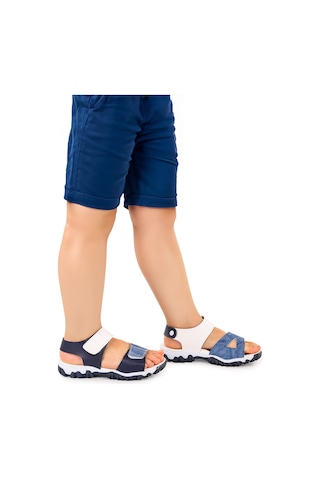 Kiko Kids Erkek Çocuk Sandalet Arz 2362 Lacivert - Kot Lacivert - Kot