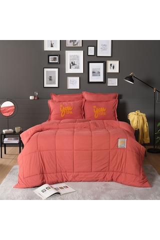 Karaca Home Motto Cotton Comfort Çift Kişilik Mercan