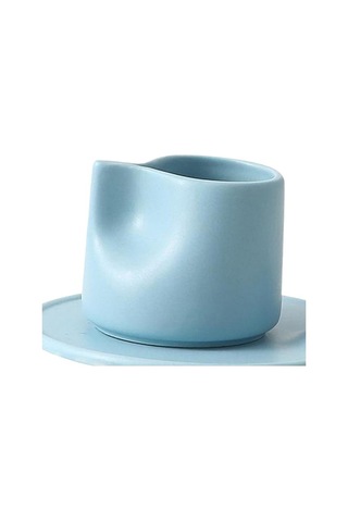 Createtech Homyl Mavi Kahve Kupa, Soğuk İçecekler İçin İdeal MAvi