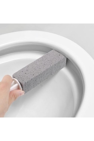 1 Adet / Set Tuvalet Fırçası Doğal Ponza Taş Lavabolar Küvetler Tuvalet Fırçalama Temizleme Fırçası Ev Temizleme Araçları Tuvalet Fırçası Tutucular Antrasit - Beyaz
