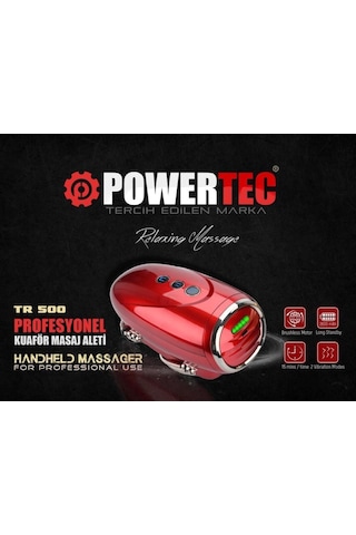 Powertec TR-500 Kuaför Masaj Aleti Kırmızı