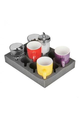 Karavan Ve Tekne İçin 12'li Bardak Tutucu Yatek Karavan Tekne Gri