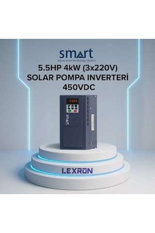 Smart - İnges 5.5 Hp 4 Kw 3x220 Solar Pompa İnverteri - 220 Volt Güneş Enerji Sistemi Sürücüsü