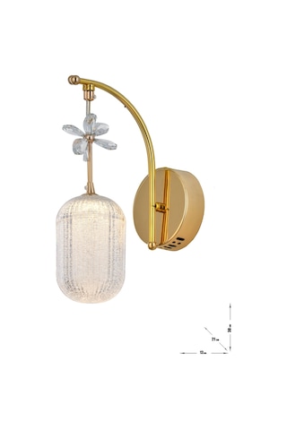 Motta Power Ledli Modern Lüks Duvar Aplik 3 Renk Sarı-beyaz-gün İşığı - Gold Gold