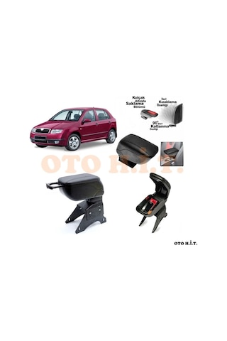 Skoda Fabia 01-08 Uyumlu Kol Dayama Ve Kolçak Sürgülü Bardaklıklı