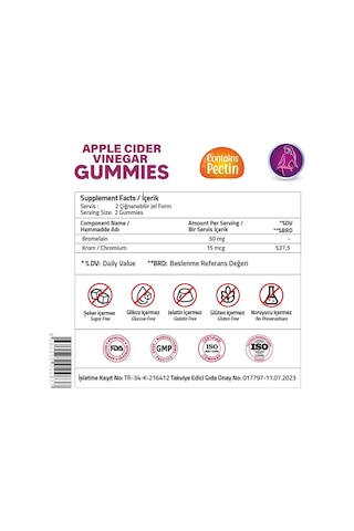 Validus Apple Cider Bromelain 60 Gummies