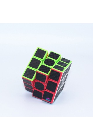 Qiyi Warrior S 3x3 Karbon Fiber Zeka Küpü Akıl Küpü Rübik Küp