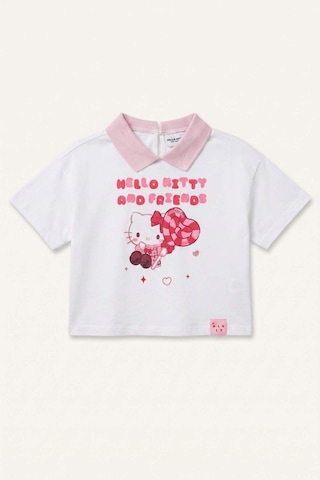 Defacto Hello Kitty Lisanslı And Friends Penye Kısa Kollu Beyaz Tişört Kız Bebek I0216a526auwt79 Beyaz-wt79