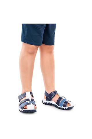 Kiko Kids Erkek Çocuk Sandalet Arz 2356 Lacivert - Mavi