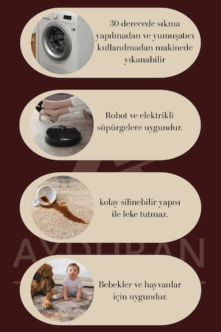 Vicenza Makinede Yıkanabilir Kaymaz Taban Dekoratif Modern Mutfak Yolluk Koridor Ve Salon Halısı Yeşil