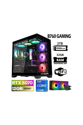 i5-14400F 32 GB 2 TB M.2 NVMe SSD 12 GB RTX5070 Free Dos Masaüstü Oyuncu Bilgisayarı