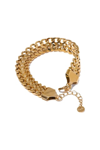 Altın Eetit Su Geçirmez Paslanmaz Çelik Küba Zincir Geniş Bilezik Bileklik Bildirimi Metal Cilalı 18k Pvd Kaplama Şık Takı Hediye