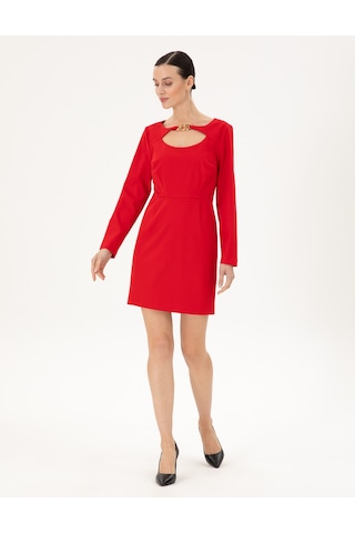 Pierre Cardin Kadın Kırmızı Elbise Dokuma 50292372-vr030 Kırmızı