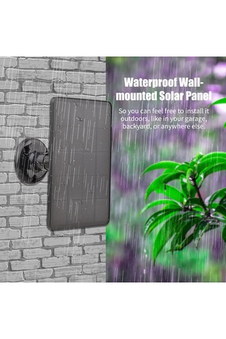 Geeksen Güneş Enerjili Güvenlik Kamerası Şarj Paneli - 4w 5v, 10ft Kablolu, Su Geçirmez, Ayarlanabilir Montaj