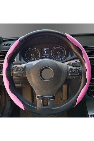 7 Renk Karbon Fiber Direksiyon Kapağı Bölümlü Koruma Anti Kayma Pink Pembe