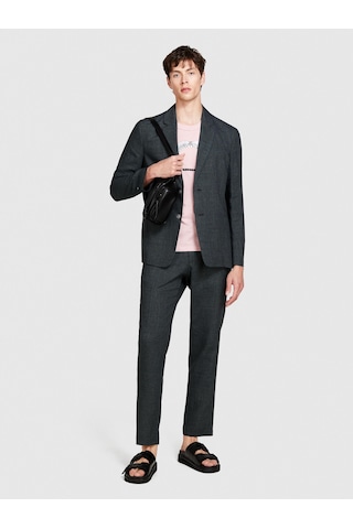 Sisley Keten Karışımlı Slim Confort Fit Pantolon Erkek Siyah Mix Pantolon - 324p434xsf04a