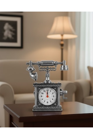 Nrzsnt Nostaljik Telefon Tasarımlı Masa Saati Yüksek Sesli Alarm Çok Renkli