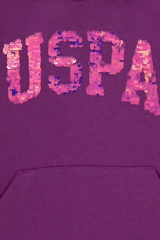 U.S. Polo Assn. Kız Çocuk Menekşe Kapüşonlu Basic Sweatshirt 50292512-VR037