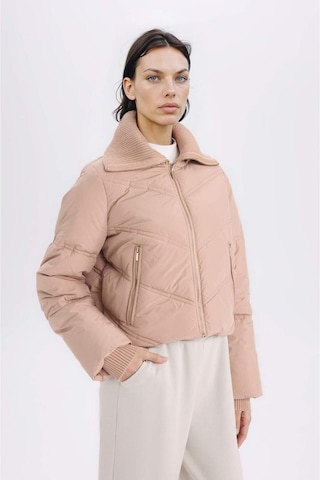 DeFacto Regular Fit Su İtici Mont Fermuarlı Cepli C9704AX24WNPN673 Pembe