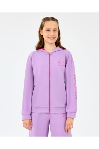 Skechers G Lw Fleece Full Zıp Sweatshirt Büyük Kız Çocuk Mor Sweatshirt Sk2520009-4009 Mor