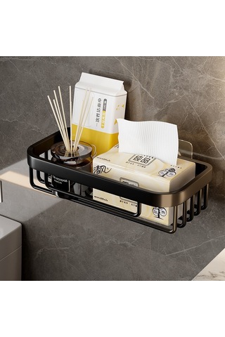 Skycity Banyo Tuvaleti Kağıdı Rafı - Delme Yok Kurulum - Çekici Gri Dikdörtgen - Dayanıklı Malzeme İle Evcil Gereçleriniz İçin Depolama Çözümü Diğer