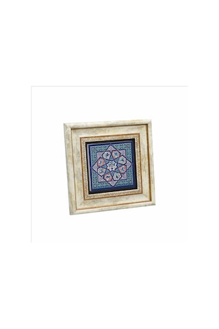 Anadolu Selçuklu Çini Motifi Baskılı Taş Tablo 20x20