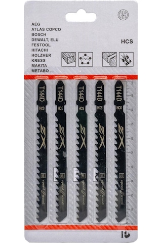 5544 T144D HCS Ahşap Hızlı Kesim Dekupaj Testeresi Bıçağı 5'li